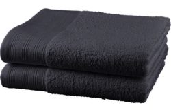 ColourMatch Pair of Bath Towels - Flint Grey